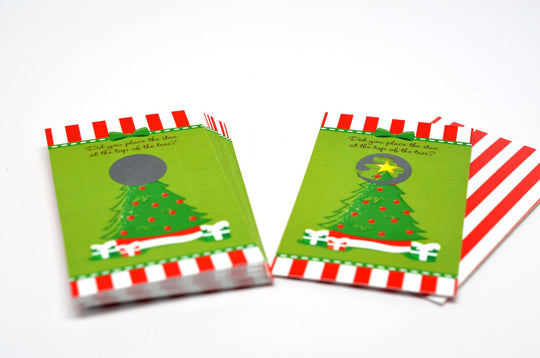 Christmas Tree - Christmas Scratch Off Game Pack - Holiday / Christmas Party Scratch Off Game Cards - Company Parties - 15 Scratch Off Cards