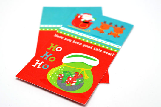 Santa And His Reindeer - Christmas Scratch Off Game Pack - Holiday / Christmas Party Scratch Off Game Cards - 15 Scratch Off Game