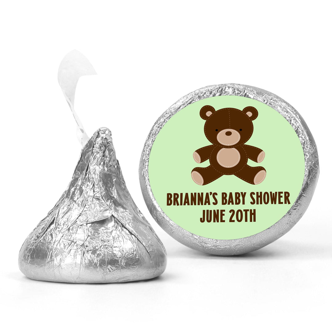 Teddy Bear Boy Baby Shower Favors, Chocolate Candy Stickers, Baby Shower Favors Boy, Blue and Brown Baby Showers, Teddy Bear Favors
