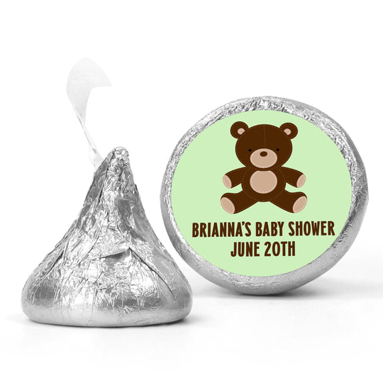 Teddy Bear Boy Baby Shower Favors, Chocolate Candy Stickers, Baby Shower Favors Boy, Blue and Brown Baby Showers, Teddy Bear Favors