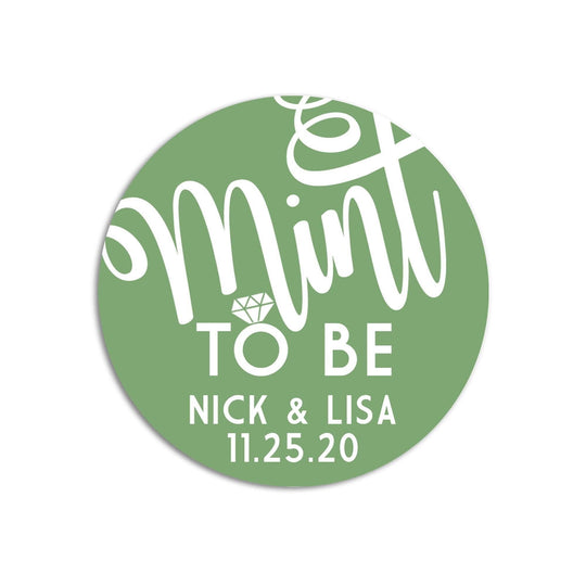 Mint To Be Stickers, Breathe Mint Favor Labels, Wedding Stickers, Bridal Shower or Baby Shower, Breath Mint Favors, Bachelorette Party Favor
