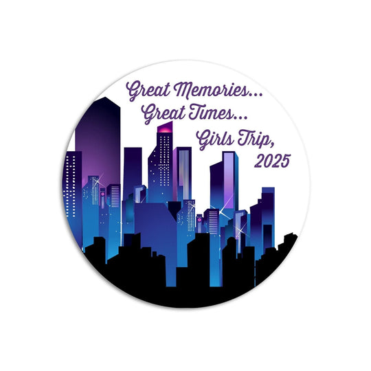 City Skyline Girls Trip Stickers, Bachelorette Party Stickers, Great Memories Great Friends Stickers, Personalized Party Favors