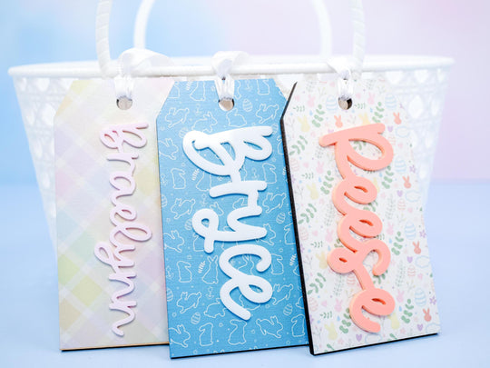 Easter Basket Tag, Personalized Easter Basket Tag, Custom Basket Tag, Wooden Easter Egg Tag, Acrylic Wood Tag