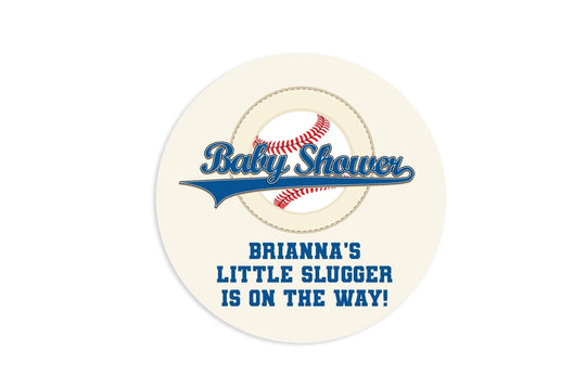 Little Slugger Baseball Baby Shower Stickers, Thank You Labels, Its A Boy Favors, Play Ball Baby Shower, Sports Thank You Party Favor