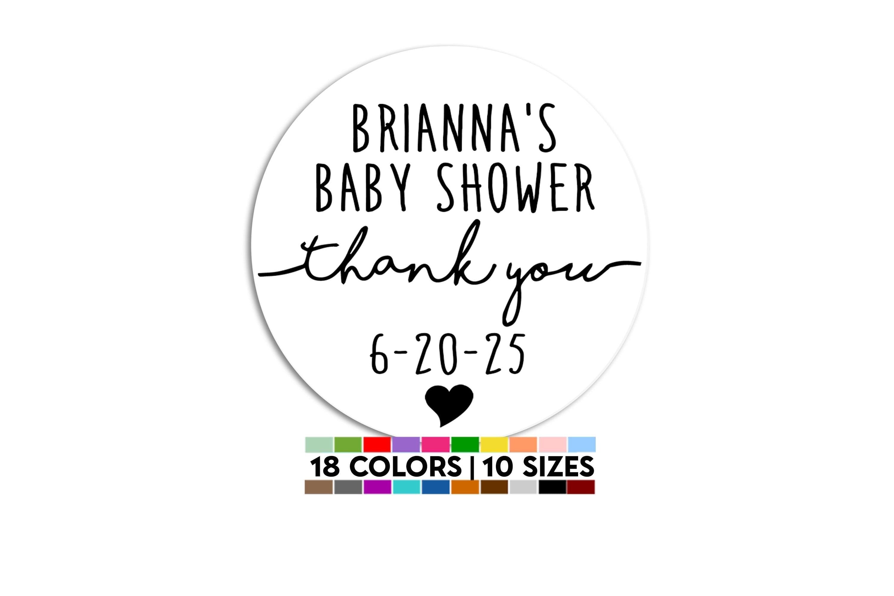 Thank You Stickers Baby Shower Favors Regular and Cursive, Thank You For Celebrating Baby Shower Stickers, Round Stickers for Favors, Round Candy Labels