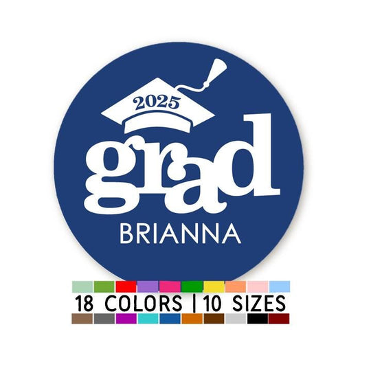 Class of 2025 Personalized Graduation Stickers, Graduation Party Thank You Stickers, Grad Thank You Stickers Cap Diploma, Senior Graduate