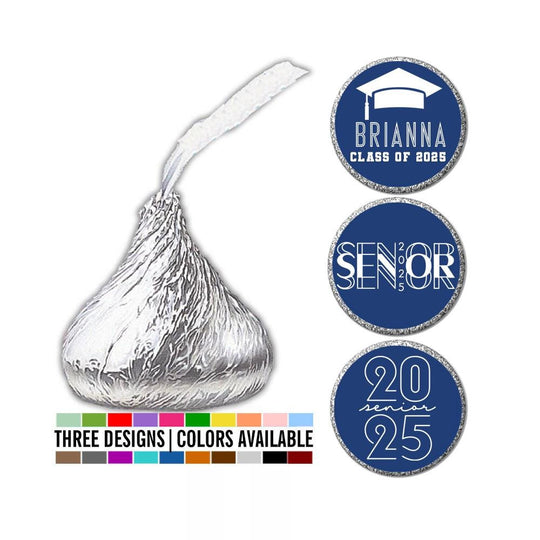 Class of 2025 Personalized Graduation Stickers for Candy or Kisses | Graduation Party Favors | Graduate Envelope Seals | Grad Decor - 108ct
