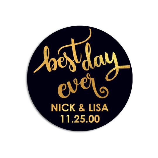 Best Day Ever Wedding Sticker Bridal Shower Stickers, Thank You Stickers, Wedding Favor Sticker Labels, Personalized Party Favors