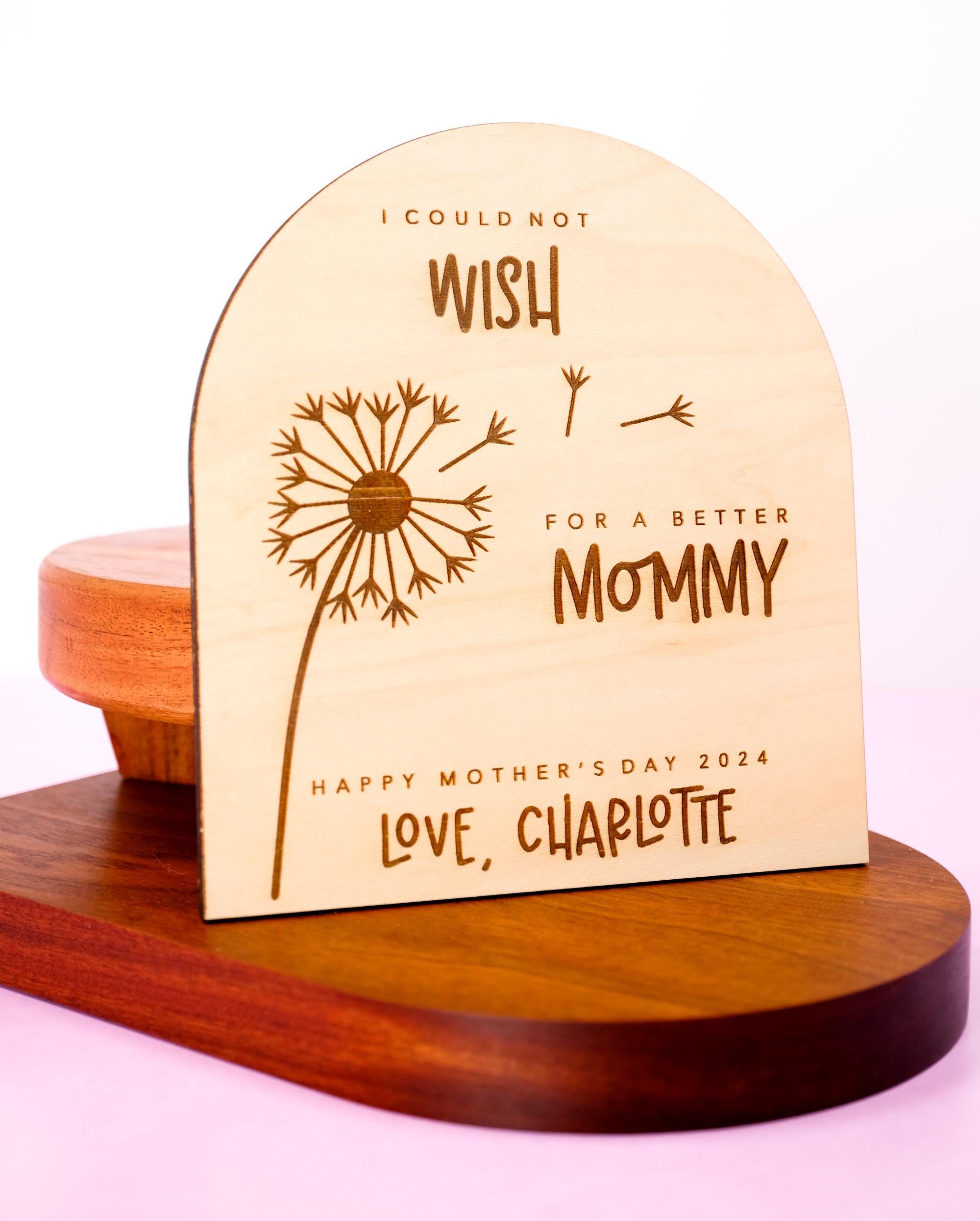 Mothers Day DIY Sign, Mother's Day DIY Plaque, Fingerprint Sign for Mom, Gift for Grandma from Kid, I could not wish for a better mommy sign