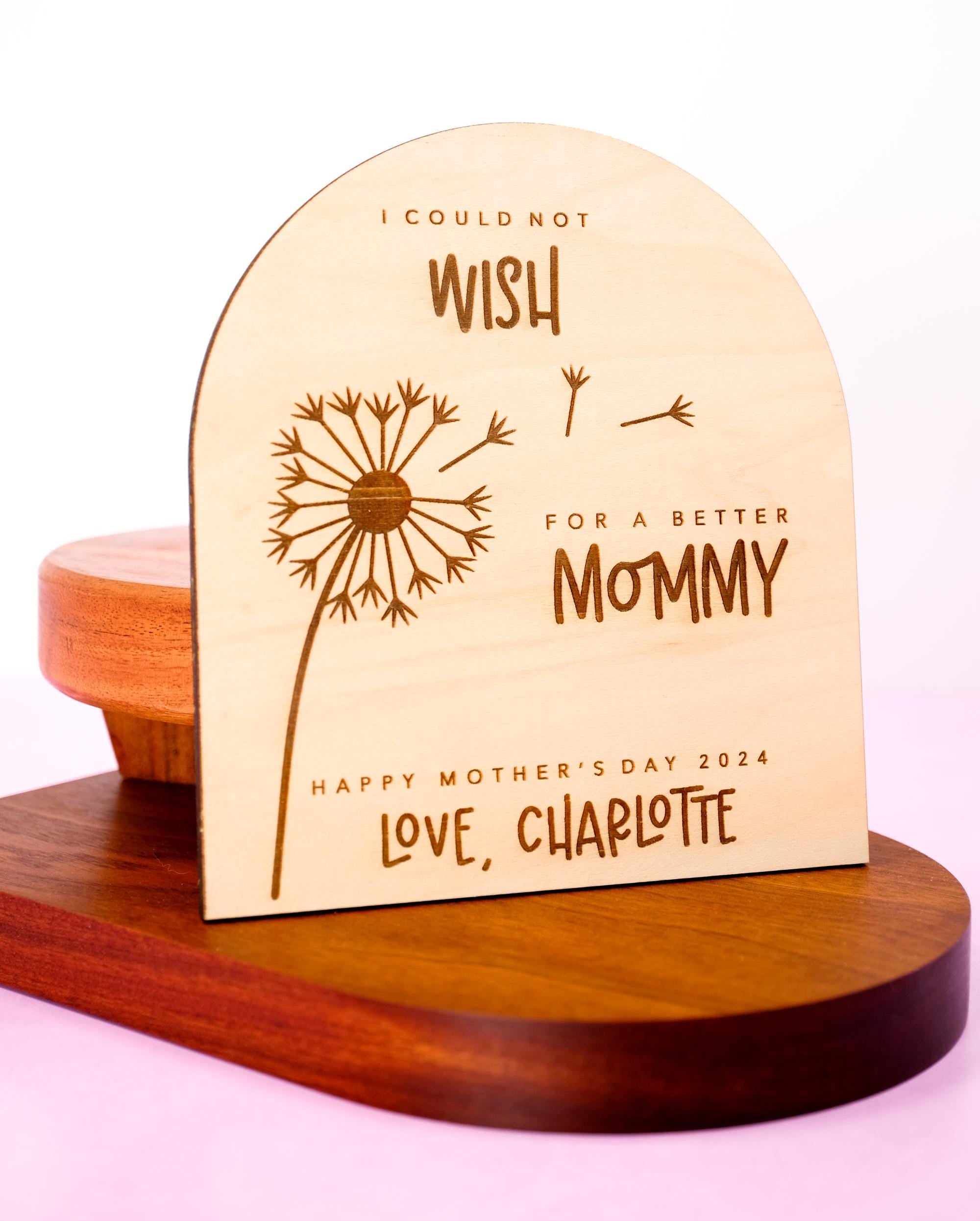 Mothers Day DIY Sign, Mother's Day DIY Plaque, Fingerprint Sign for Mom, Gift for Grandma from Kid, I could not wish for a better mommy sign