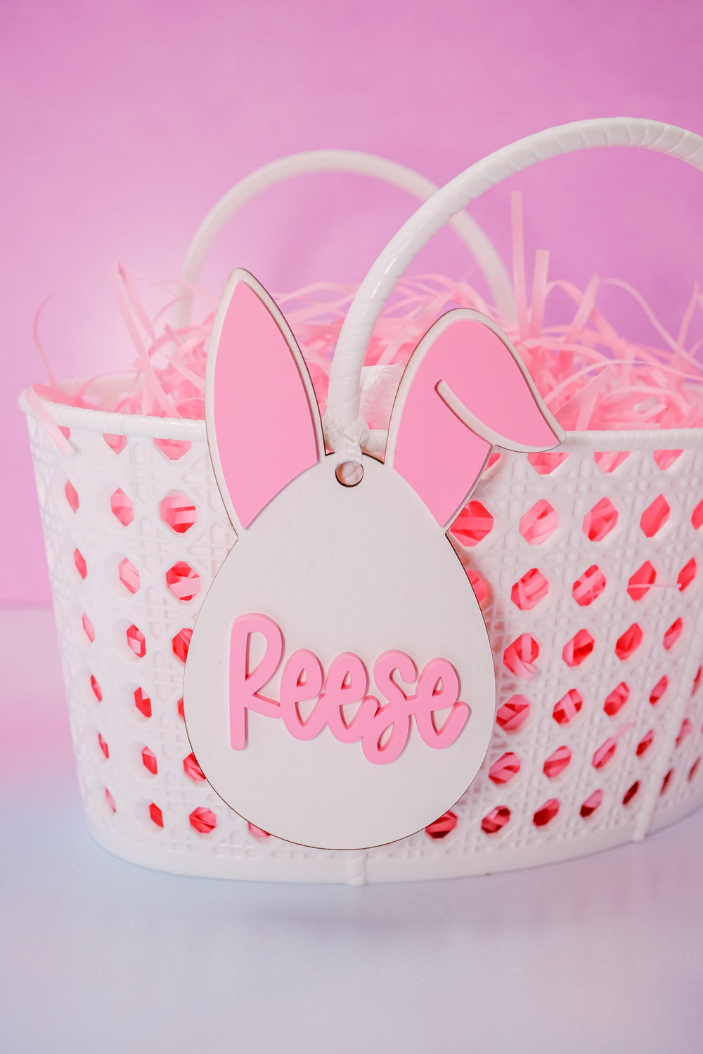 Easter Basket Tags, Personalized Easter Basket Tag, Custom Easter Basket Tag, Bunny Name Tags, Blue Bunny Ears, Easter Spring Decor