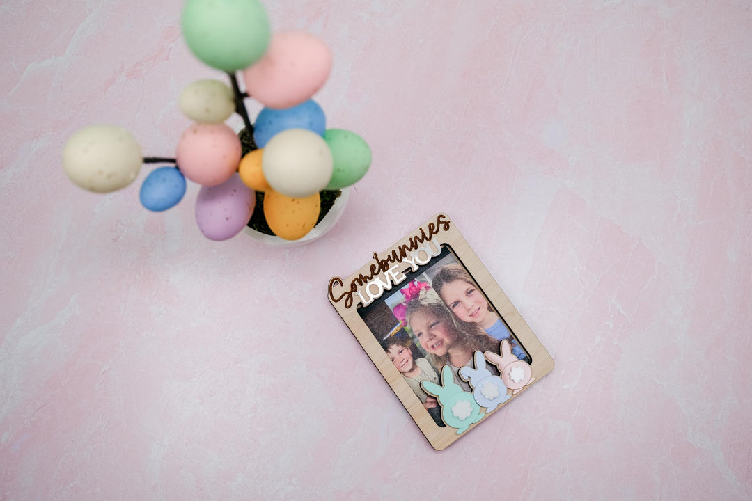 Easter Photo Magnet, Custom Photo Magnet, Some Bunny Loves You Magnet, Easter Magnet, Easter Gift, Picture Magnet, Photo Frame Magnet