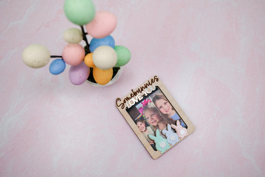 Easter Photo Magnet, Custom Photo Magnet, Some Bunny Loves You Magnet, Easter Magnet, Easter Gift, Picture Magnet, Photo Frame Magnet