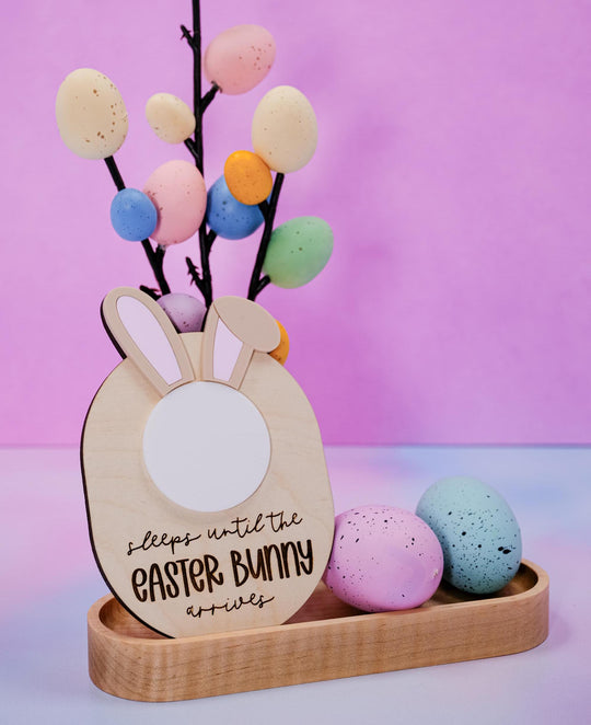 Easter Bunny Countdown Sign, Sleeps until Easter Countdown Sign for Kids, Dry Erase Easter Countdown, Gift For Baby's First Easter