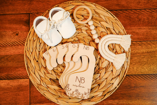 Wildflowers Wood Closet Dividers, Nursery Closet Clothes Organizer, Wood Clothes Divider, Baby Wardrobe Dividers for New Mom, Mom to be Gift