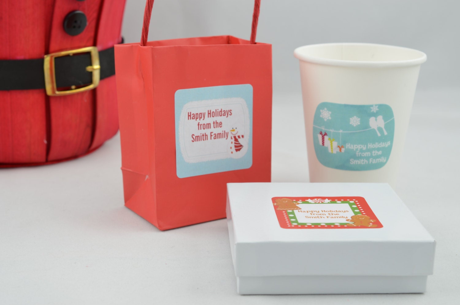 Snowman Christmas Gift Stickers, Personalized Holiday Labels