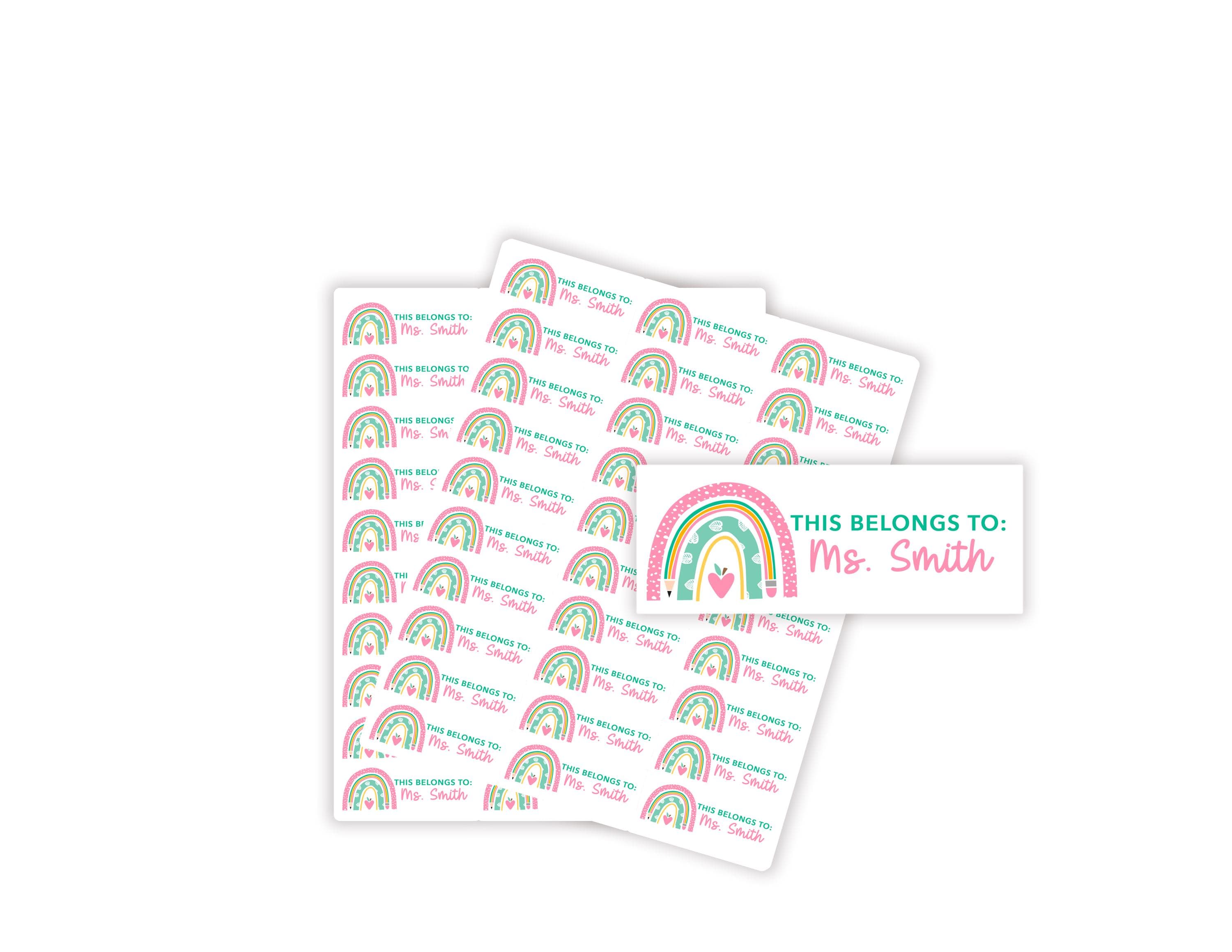 Personalized Teacher Book Labels, From the Library Of, Custom Name Stickers for Class Supplies Organization, Teacher Gifts, Classroom Decor