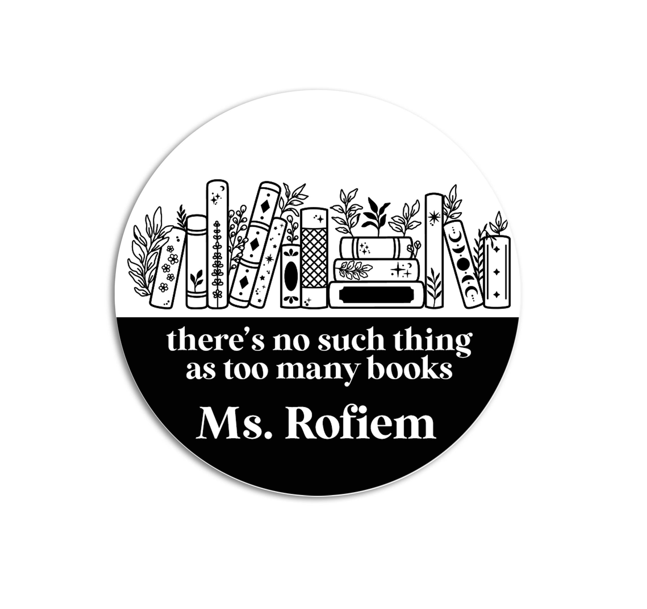 Teacher Stack of Book Labels, Personalized Bookplate Stickers, Personalized Name Labels, From the Library of Book, This Book Belongs to
