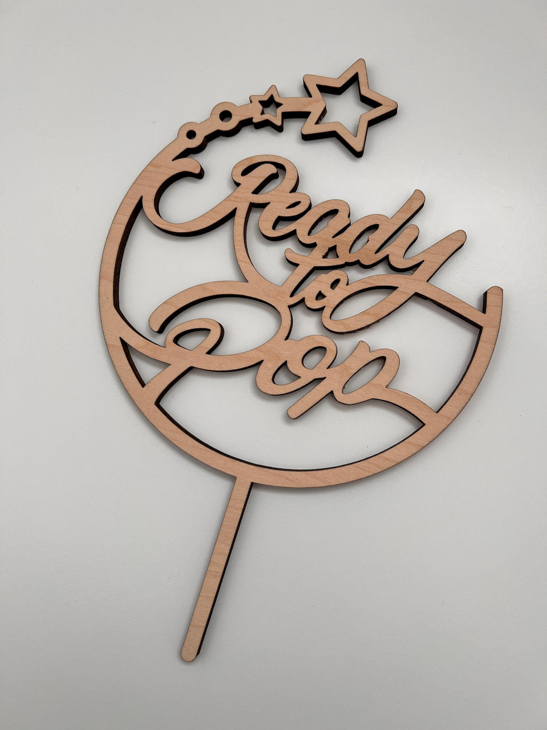 Ready To Pop Stars Baby Shower Cake Toppers | Baby Shower Cake Topper for Girl | Baby Shower Cake Topper for Boy | Maple Plywood Topper