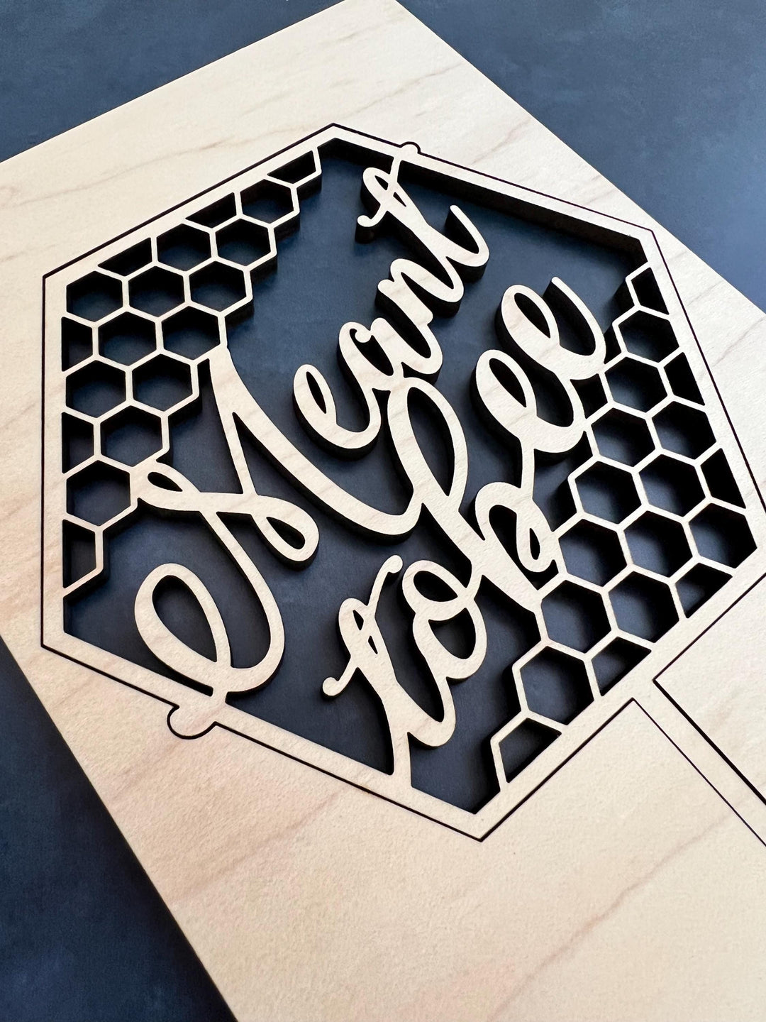 Meant to Bee Bridal Shower Cake Topper | Honeycomb Wedding Cake Decor | Bridal Shower Cake Decor | Meant to Be Wedding Decor | Maple Topper