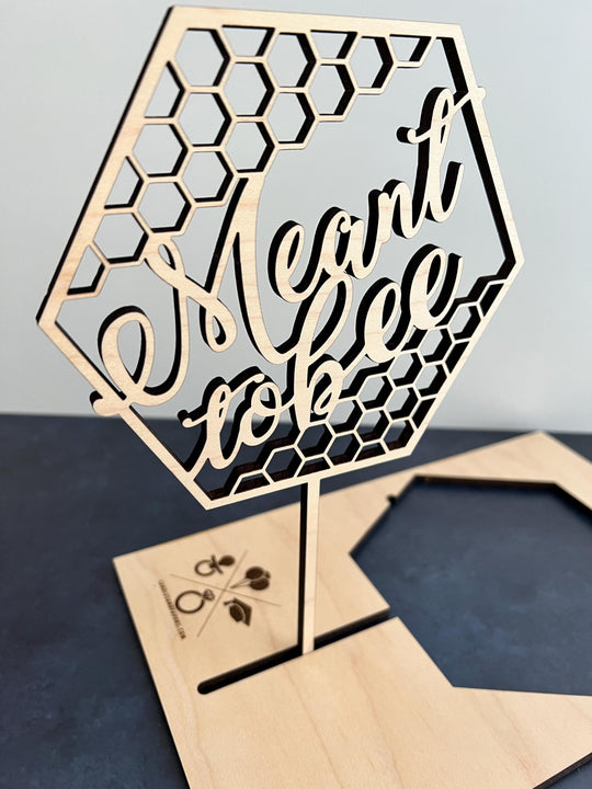 Meant to Bee Bridal Shower Cake Topper | Honeycomb Wedding Cake Decor | Bridal Shower Cake Decor | Meant to Be Wedding Decor | Maple Topper