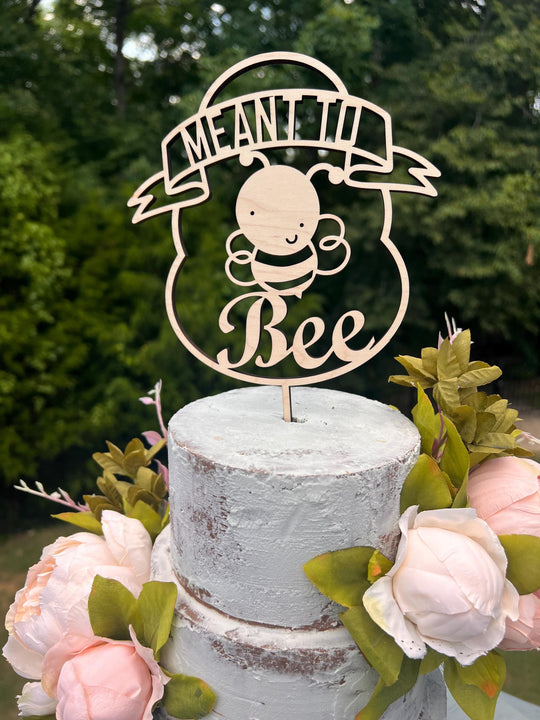 Meant to Bee Bridal Shower Cake Topper | Wedding Cake Decorations | Bridal Shower Cake Decoration | Meant to Be Wedding Decor | Maple Topper