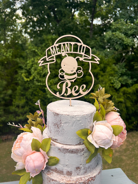 Meant to Bee Bridal Shower Cake Topper | Wedding Cake Decorations | Bridal Shower Cake Decoration | Meant to Be Wedding Decor | Maple Topper