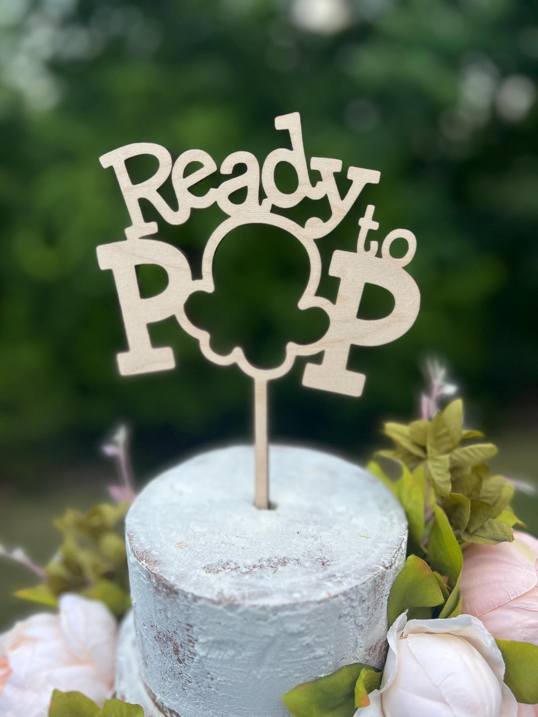Ready To Pop Kernel Baby Shower Cake Toppers | Baby Shower Cake Topper for Girl | Baby Shower Cake Topper for Boy | Maple Plywood Topper