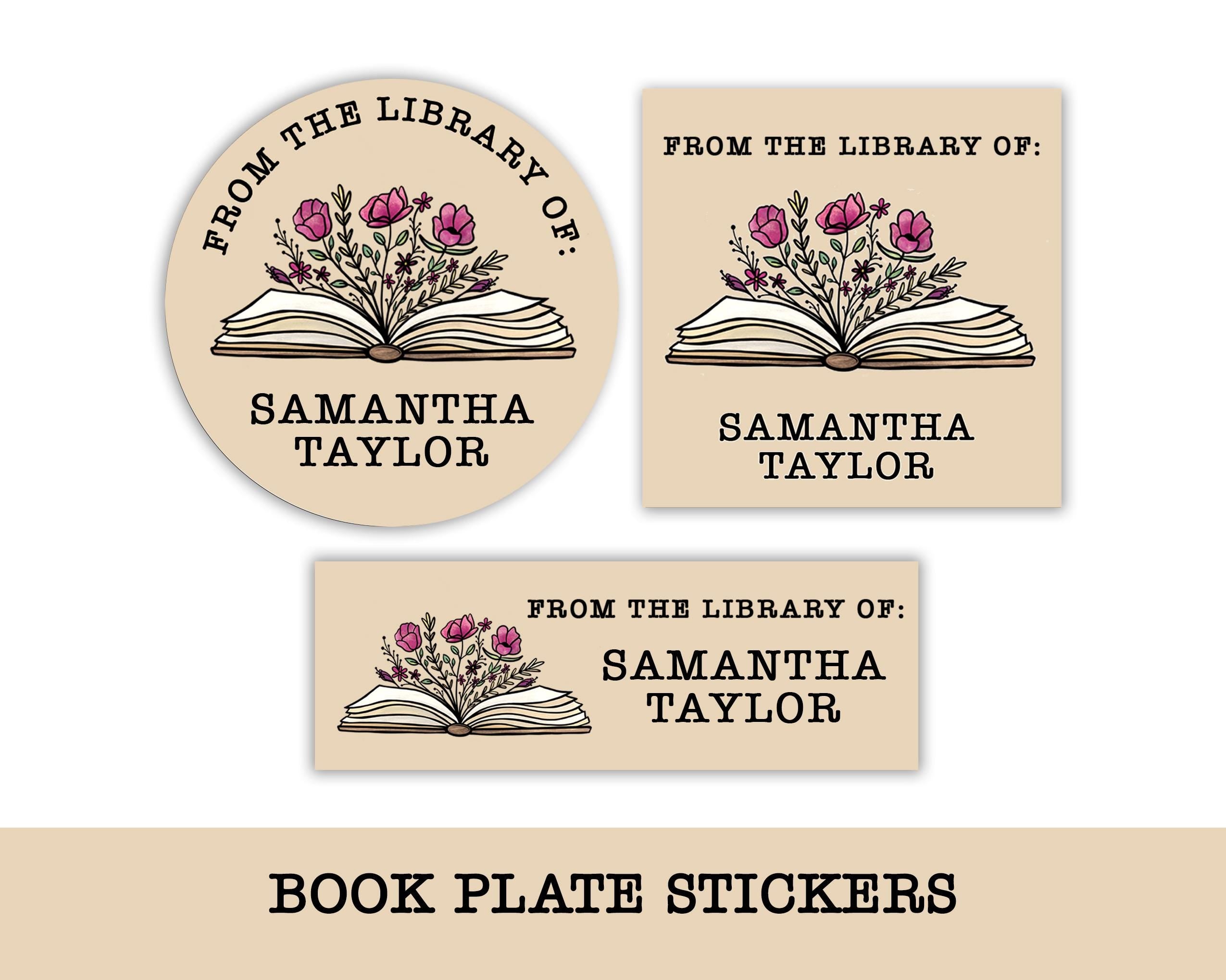 Teacher Labels, Personalized Bookplate Stickers, Personalized Name Labels, From the Library of Book Labels, This Book Belongs to Stickers