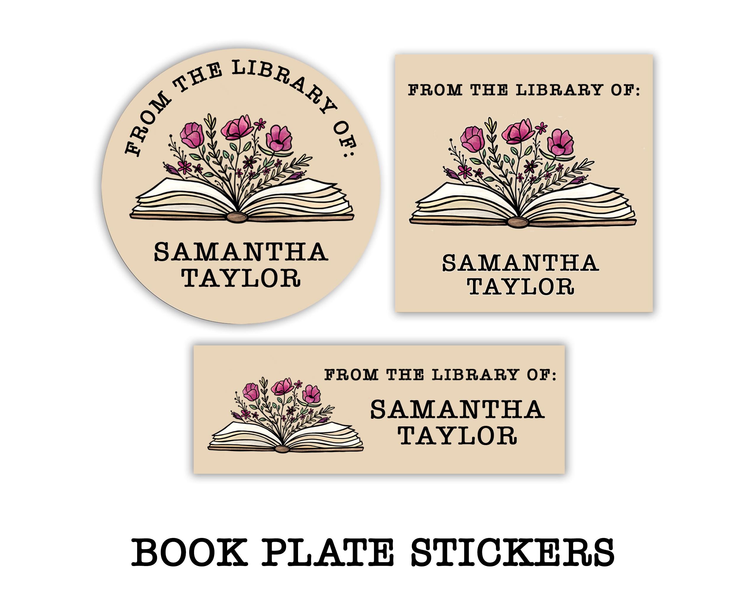 Teacher Labels, Personalized Bookplate Stickers, Personalized Name Labels, From the Library of Book Labels, This Book Belongs to Stickers