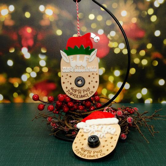 Elf Surveillance/Santa Cam, Christmas Elf/Santa Camera Ornament, Christmas Eve Activity, North Pole Cam Magnet, Fun Ornament for Kids