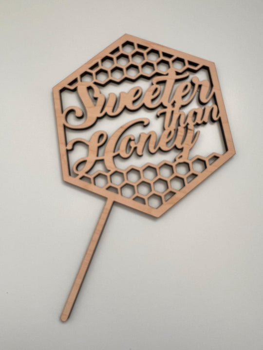 Meant to Bee Bridal Shower Cake Topper | Honeycomb Wedding Cake Decor | Bridal Shower Cake Decor | Meant to Be Wedding Decor | Maple Topper