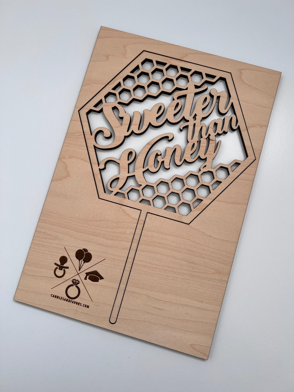 Sweeter Than Honey Baby Shower Cake Topper | Honeycomb Wedding Cake Decor | Bridal Shower Cake Decor | Bee Wedding Decor | Maple Topper