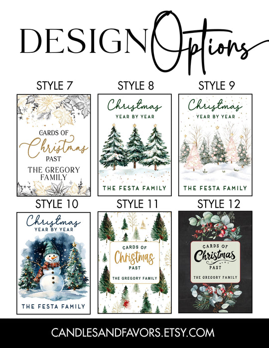 Christmas Card 3 Keeper, Cards of Christmas Past, Personalized Christmas Card Holder, Card Display Storage, Card Album, Christmas Card Storage