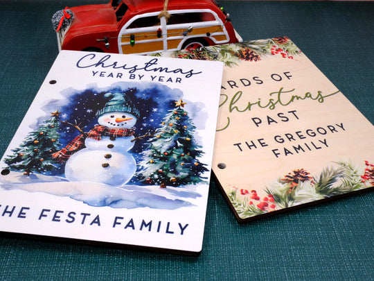 Christmas Card 3 Keeper, Cards of Christmas Past, Personalized Christmas Card Holder, Card Display Storage, Card Album, Christmas Card Storage