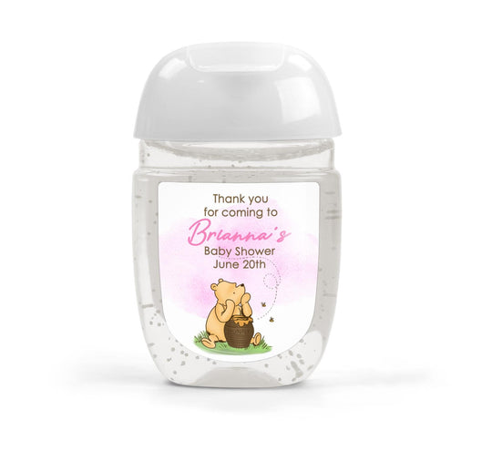 Winnie-The-Pooh Hand Sanitizer | Thank You for Coming Labels | Baby Shower Labels | Birthday Honey Favors | Classic Winnie-The-Pooh stickers