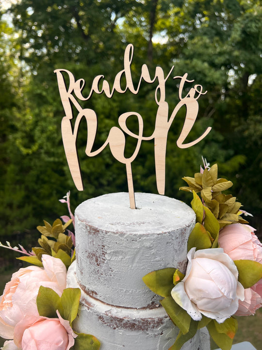 Elegant Ready To Pop Baby Shower Cake Topper | Baby Shower Cake Topper for Girl | Baby Shower Cake Topper for Boy | Maple Plywood Topper