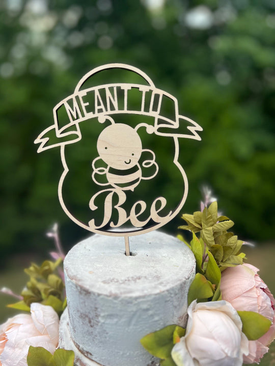 Meant to Bee Bridal Shower Cake Topper | Wedding Cake Decorations | Bridal Shower Cake Decoration | Meant to Be Wedding Decor | Maple Topper
