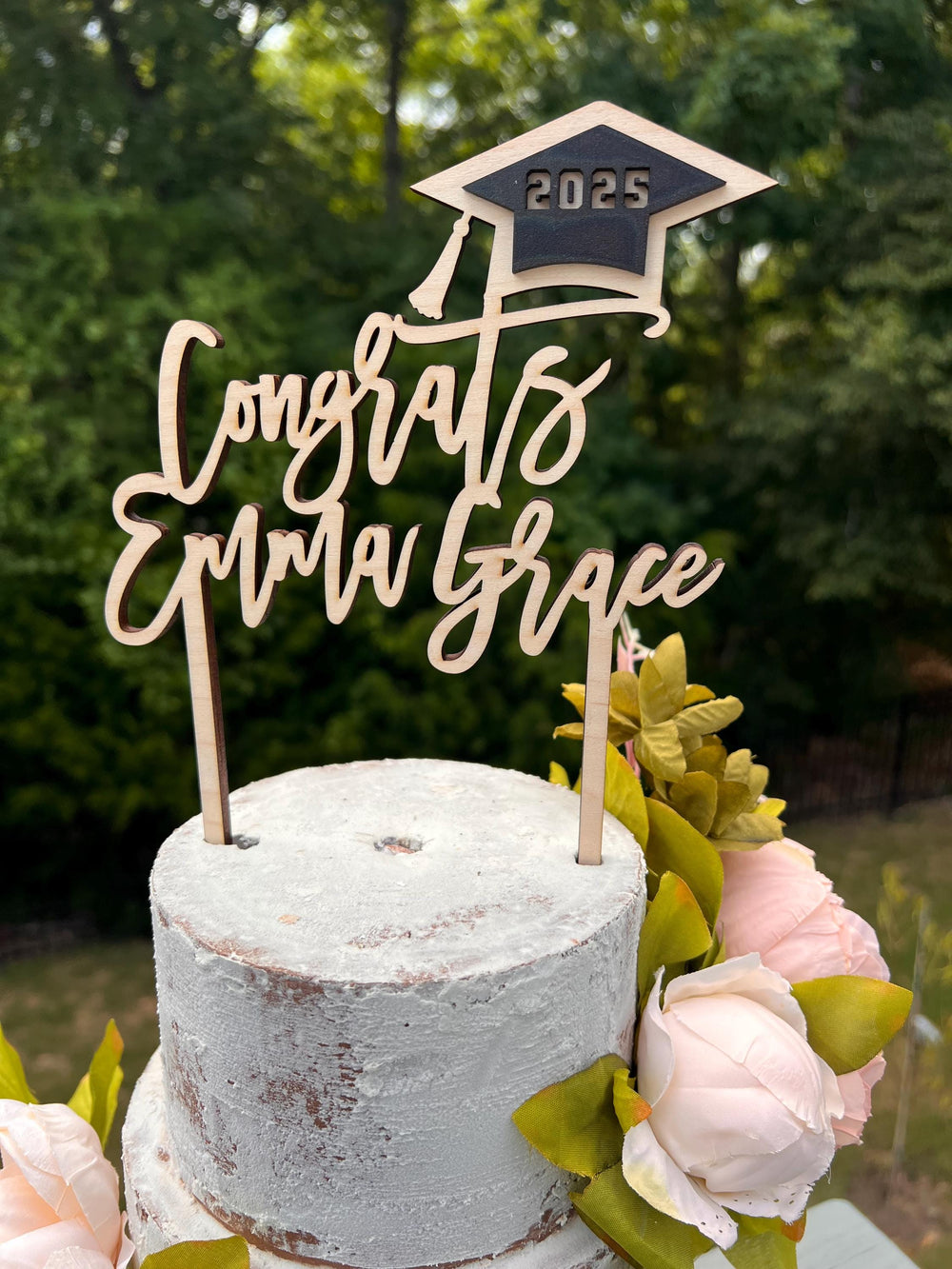 Personalized Cake Topper Graduation, Graduation Cake Topper, Congrats Grad Cake Topper, Class of 2025 Name Topper, Graduation Party Decor