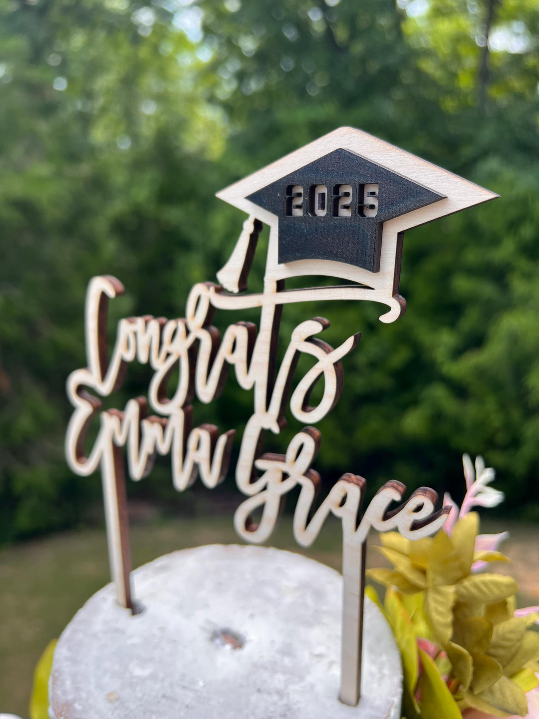 Personalized Cake Topper Graduation, Graduation Cake Topper, Congrats Grad Cake Topper, Class of 2025 Name Topper, Graduation Party Decor