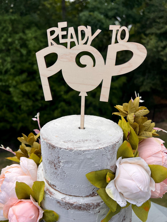 Ready To Pop Balloon Baby Shower Cake Toppers | Baby Shower Cake Topper for Girl | Baby Shower Cake Topper for Boy | Maple Plywood Topper