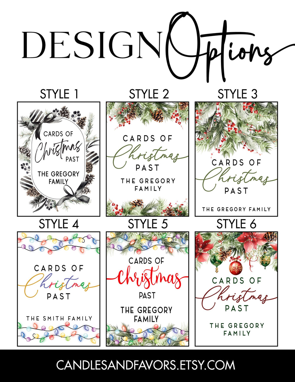 Christmas Card 3 Keeper, Cards of Christmas Past, Personalized Christmas Card Holder, Card Display Storage, Card Album, Christmas Card Storage