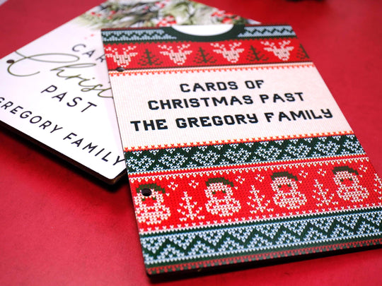 Christmas Card 2 Keeper, Cards of Christmas Past, Personalized Christmas Card Holder, Card Display Storage, Card Album, Christmas Card Storage