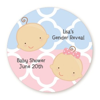 Personalized Gender Reveal Stickers, Baby Shower Favors
