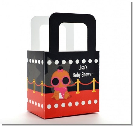 Baby Shower Favor Boxes - A Star Is Born Hollywood - Personalized Custom Party Treat Container Gift Bags - Set Of 10