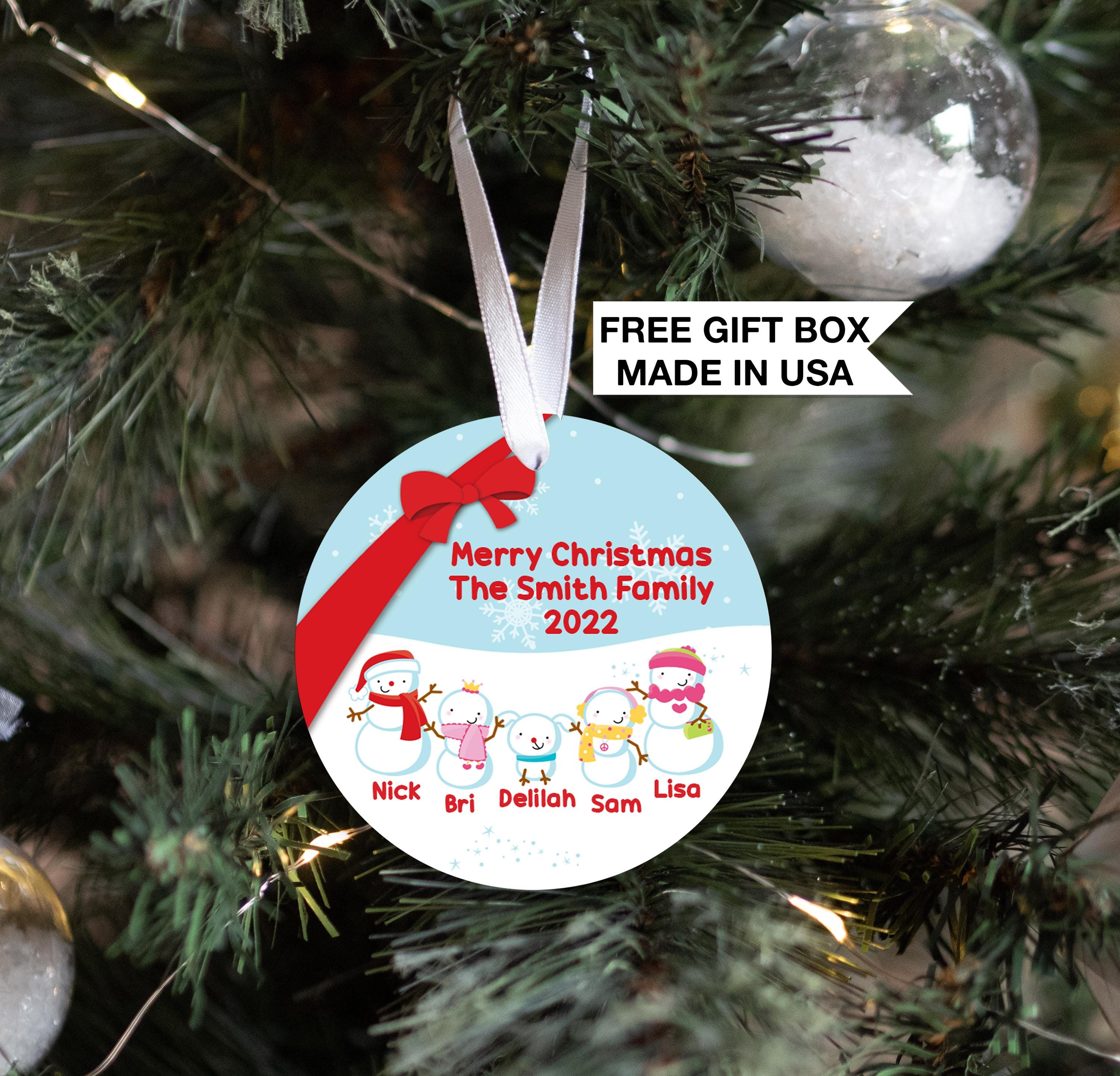 Snowman Family Christmas Ornament, Our Family Ornament 2025