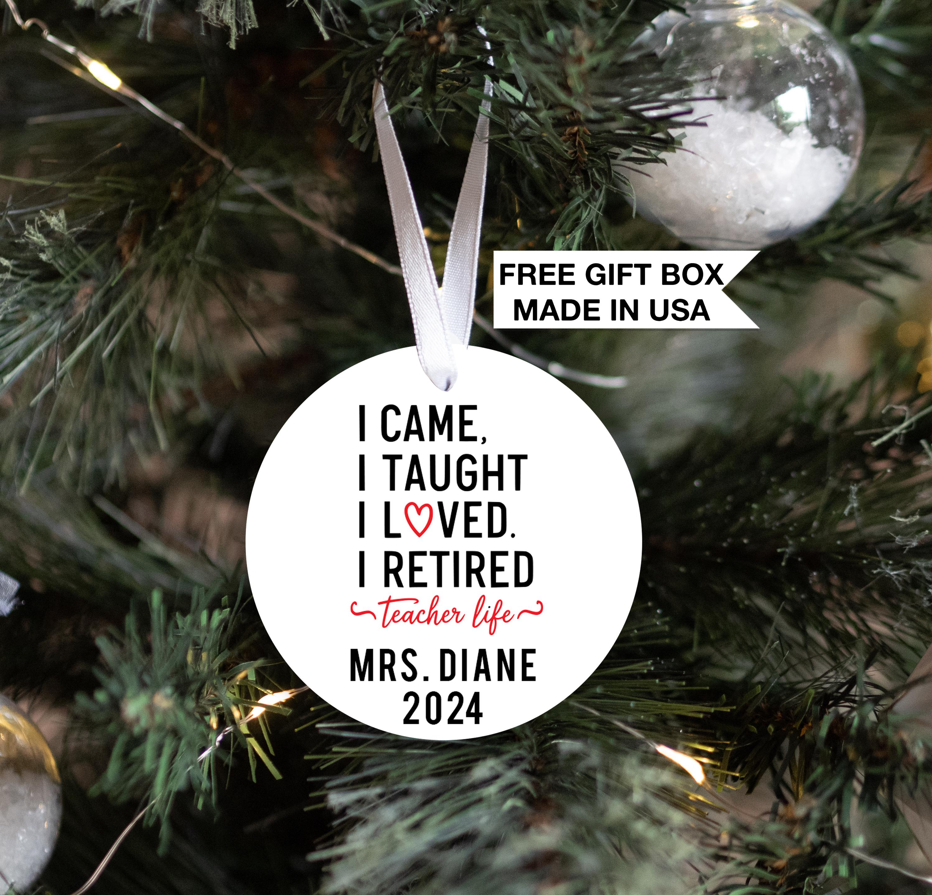 Teacher Retirement Christmas Ornament, Personalized Teaching Christmas Gift, Make a Difference Keepsake