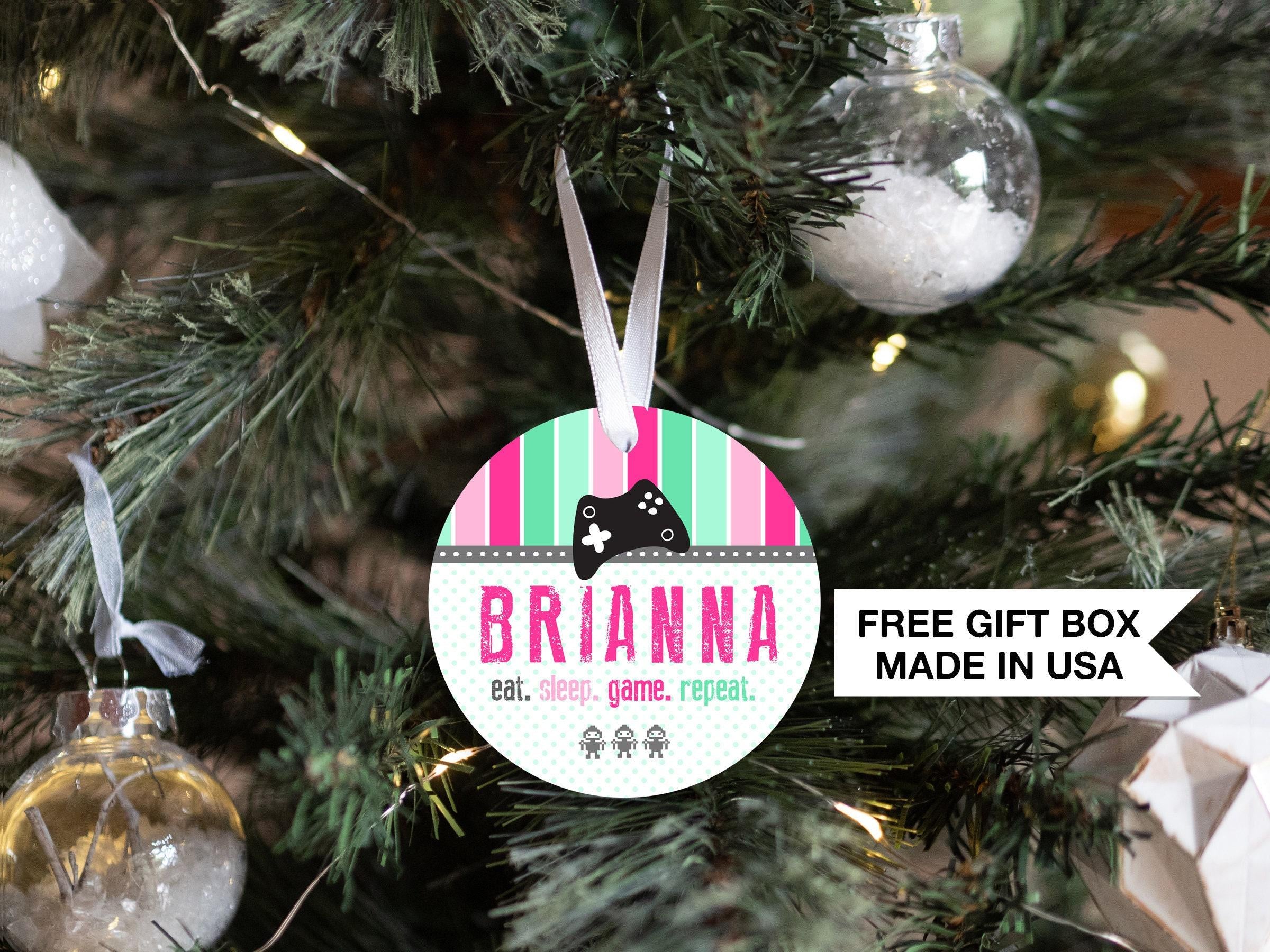 Personalized Video Game Christmas Ornament, Children's Gaming Controller Gift