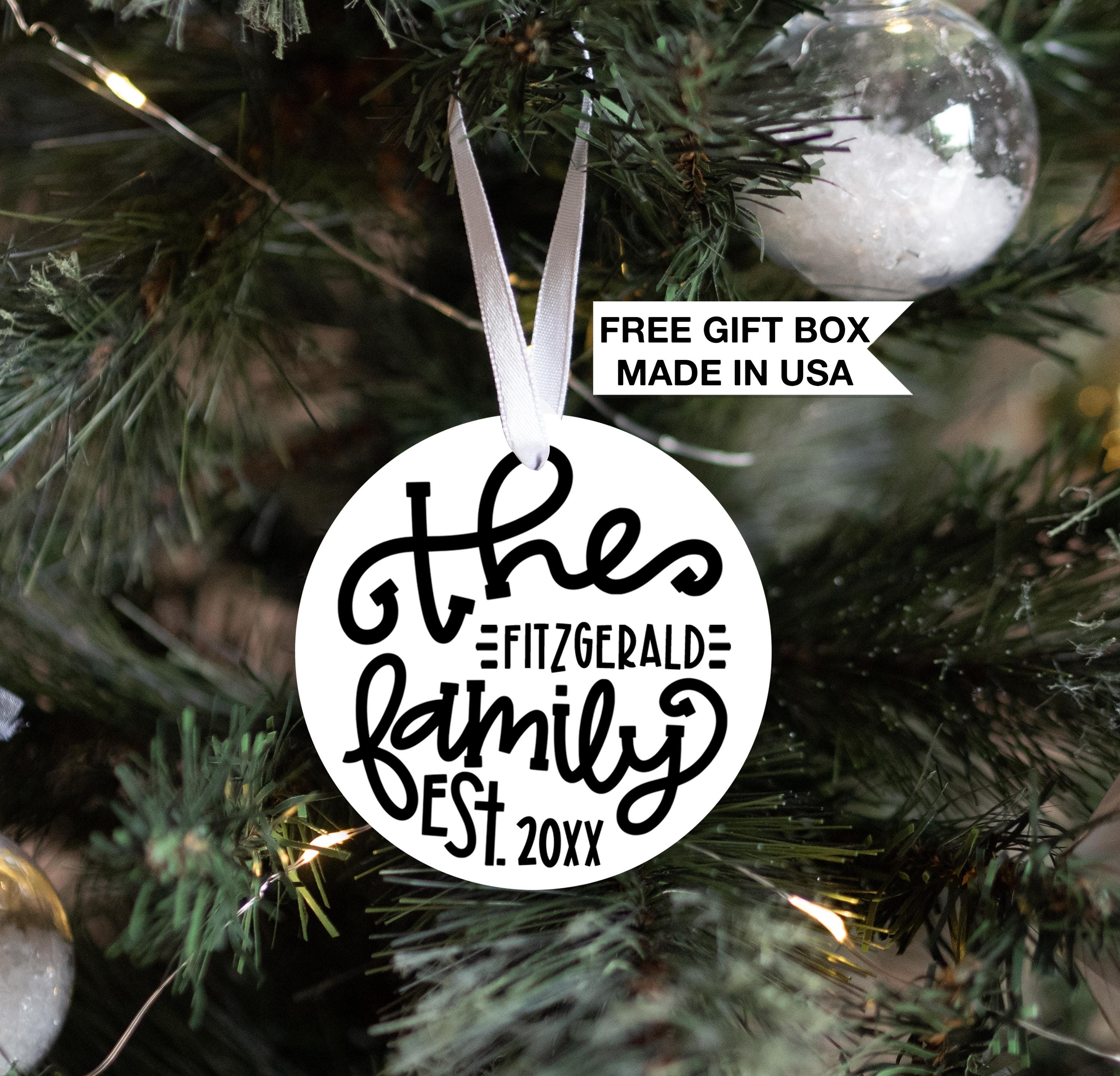 Family Christmas Ornament, Personalized Our First Home Family Keepsake