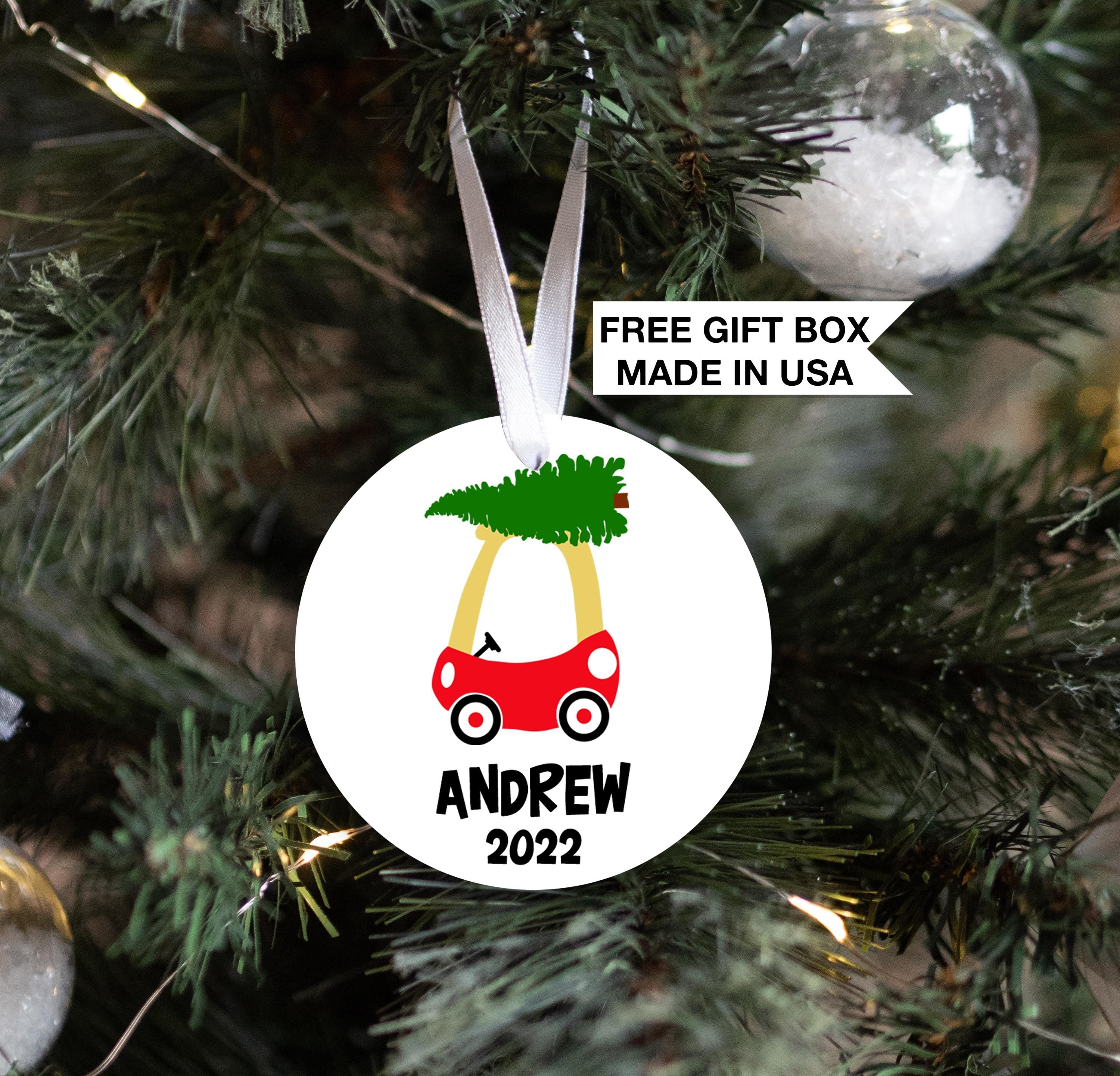First Christmas Red Truck, Personalized Baby Girl or Boy First Christmas Ornament